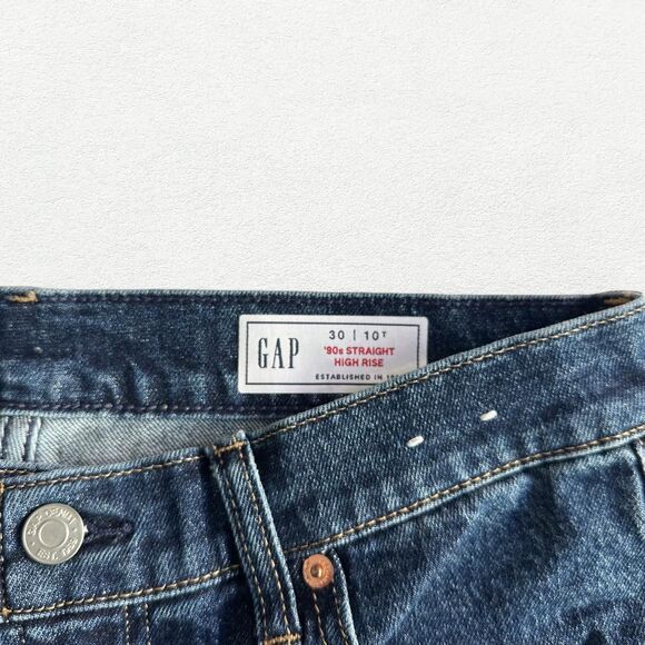 GAP ‘90s Straight High Rise in Dark Indigo Wash - Picture 4 of 8